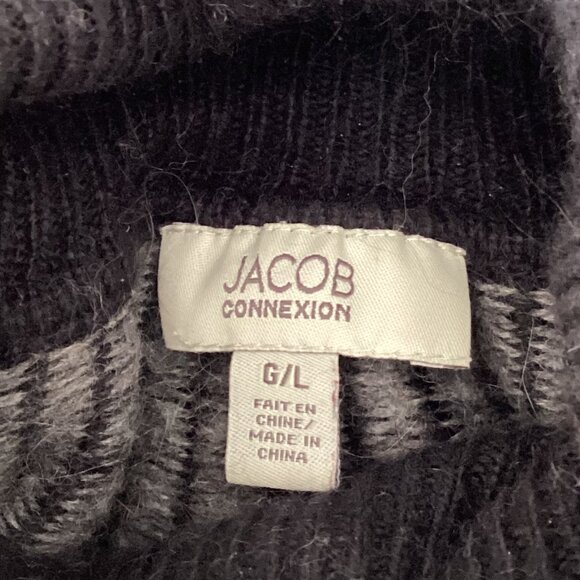 Jacob Connexion Women's Long Turtleneck Sweater Rabbit Hair Blend Soft Size GL - Picture 7 of 8